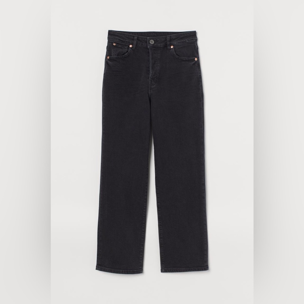 H&M Vintage Straight Ultra High Waist Ankle Jeans